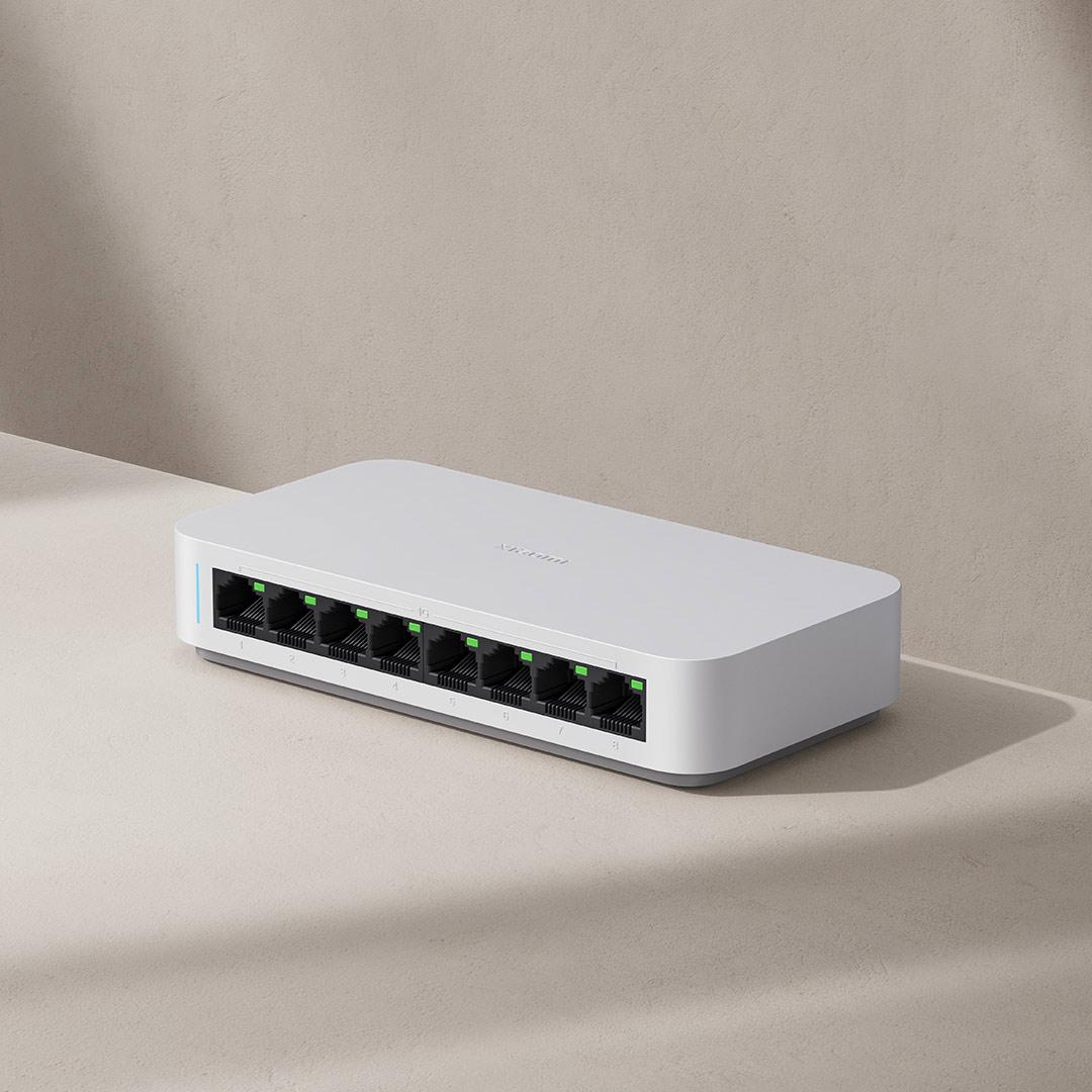 Xiaomi Mi 8 Ports RJ45 Gigabit - đánh giá và giá Xiaomi Hub Mijia Hub