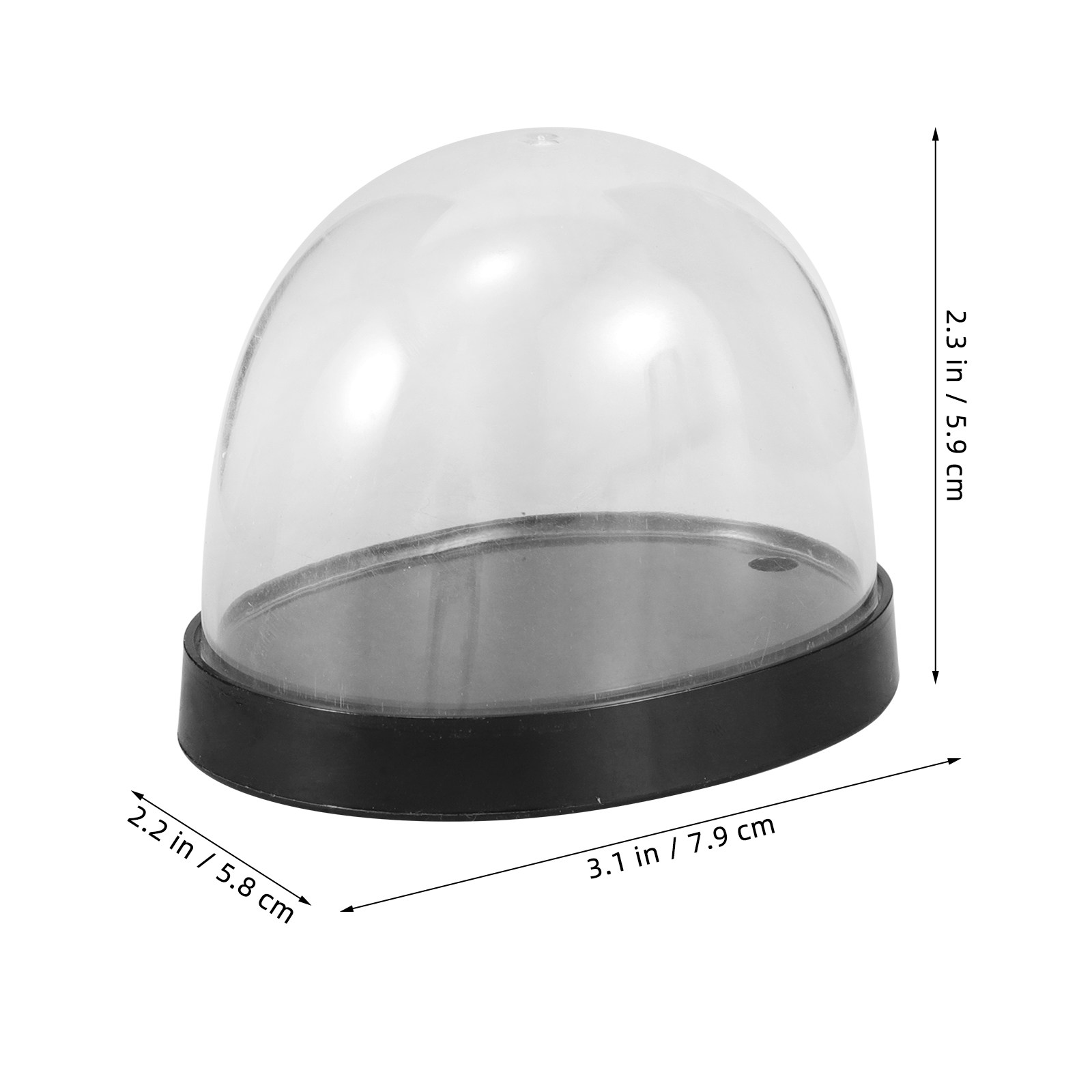 5Sets Transparent Plastic Cloc - đánh giá và giá Plastic Dome Clear