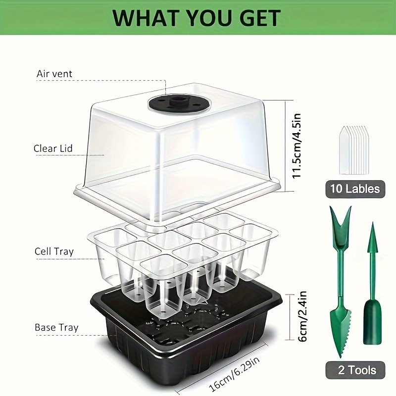 Seedling Starter Kit - 1/2/3 s - đánh giá và giá Humidity Dome Kit