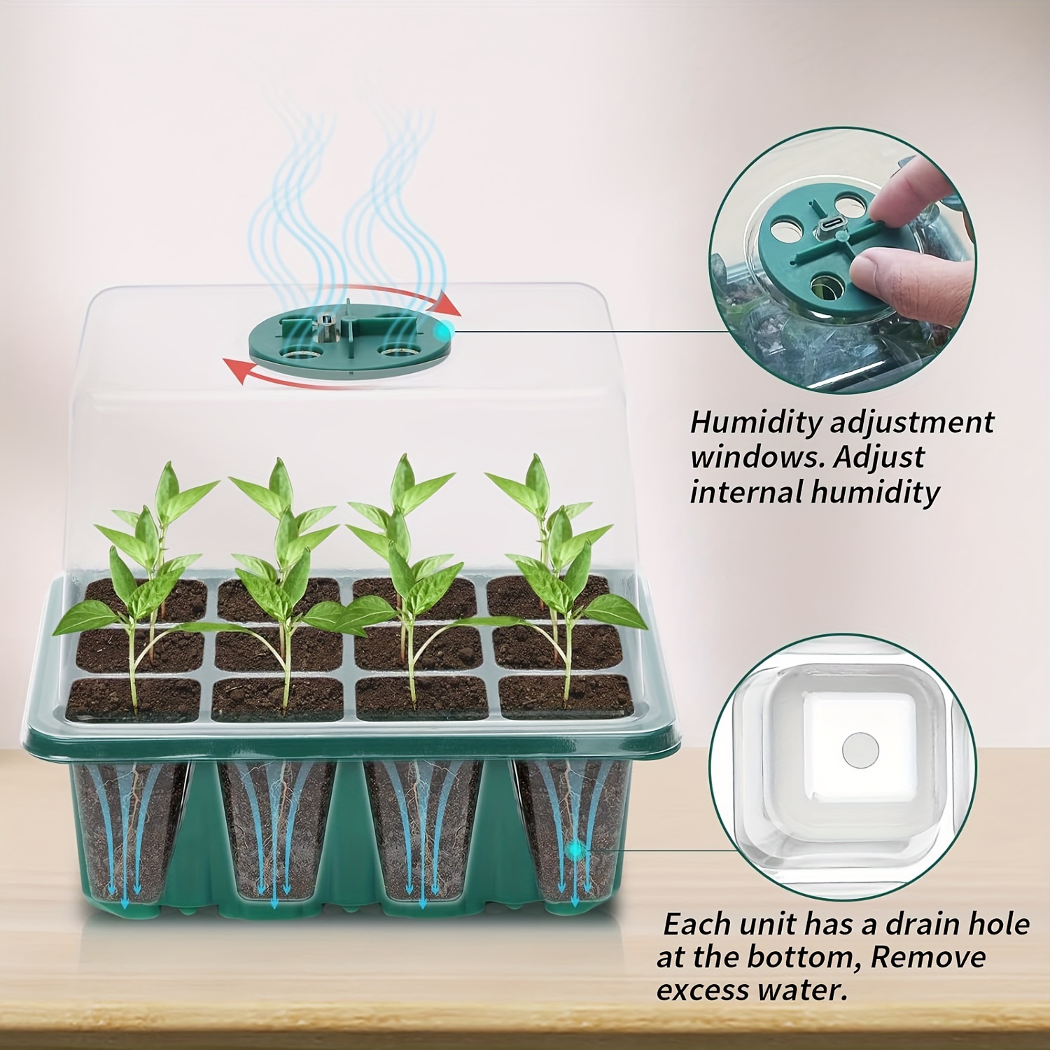 Seedling Starter Kit - 1/2/3 s - đánh giá và giá Humidity Dome Kit
